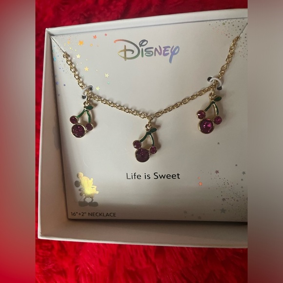 Disney Cherry Charm Necklace, Minnie mouse necklace,women’s necklace. - Picture 10 of 16
